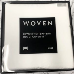 Duvet Set King White Bamboo Brand New